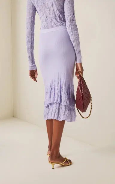 Bottega Veneta 2-in-1 Flower-Knit Cotton Skirt | Thumbnail 4 Bottega Veneta 2-in-1 Flower-Knit Cotton Skirt | Thumbnail 4