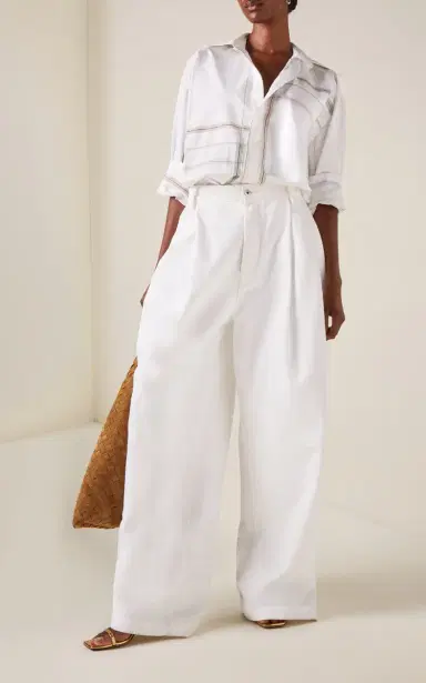 Bottega Veneta Pleated Denim Wide-Leg Trousers | Thumbnail 2 Bottega Veneta Pleated Denim Wide-Leg Trousers | Thumbnail 2