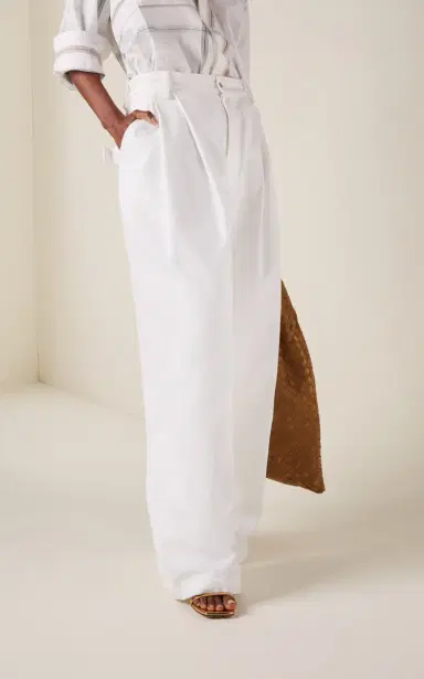 Bottega Veneta Pleated Denim Wide-Leg Trousers | Thumbnail 3 Bottega Veneta Pleated Denim Wide-Leg Trousers | Thumbnail 3