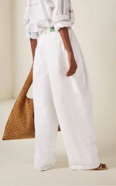 Bottega Veneta Pleated Denim Wide-Leg Trousers | Thumbnail 4 Bottega Veneta Pleated Denim Wide-Leg Trousers | Thumbnail 4