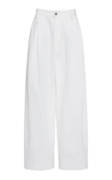 Bottega Veneta Pleated Denim Wide-Leg Trousers | Thumbnail 1 Bottega Veneta Pleated Denim Wide-Leg Trousers | Thumbnail 1