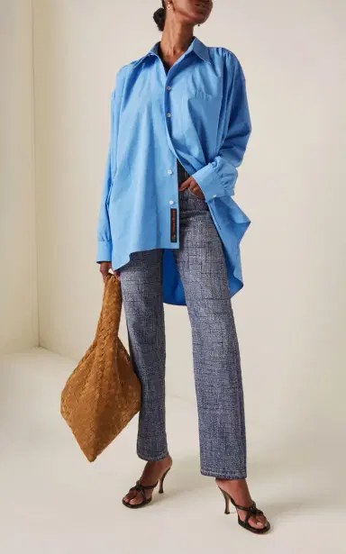 Bottega Veneta Denim-Print Straight-Leg Trousers | Thumbnail 2 Bottega Veneta Denim-Print Straight-Leg Trousers | Thumbnail 2