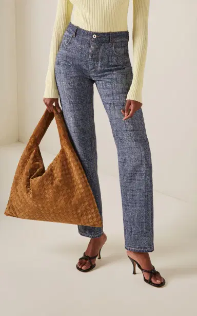Bottega Veneta Denim-Print Straight-Leg Trousers | Thumbnail 3 Bottega Veneta Denim-Print Straight-Leg Trousers | Thumbnail 3