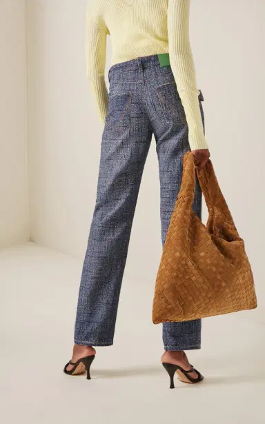 Bottega Veneta Denim-Print Straight-Leg Trousers | Thumbnail 4 Bottega Veneta Denim-Print Straight-Leg Trousers | Thumbnail 4