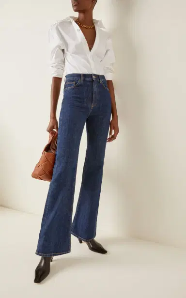 Jeanerica Pyramid Stretch High-Rise Flared-Leg Jeans | Thumbnail 4