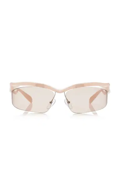 Prada Oval-Frame Plastic Sunglasses | Thumbnail 4