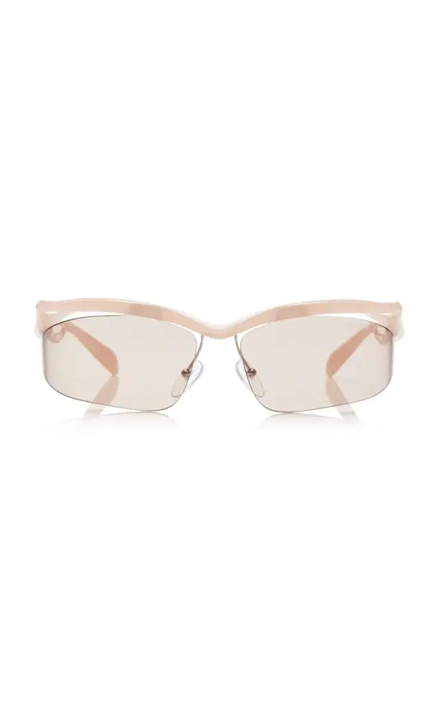 Prada Oval-Frame Plastic Sunglasses