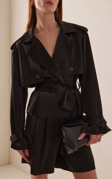 Favorite Daughter Exclusive Cropped Trench Coat | Thumbnail 2 Favorite Daughter Exclusive Cropped Trench Coat | Thumbnail 2