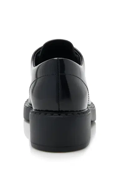 Prada Logo-Detailed Leather Oxford Loafers | Thumbnail 5