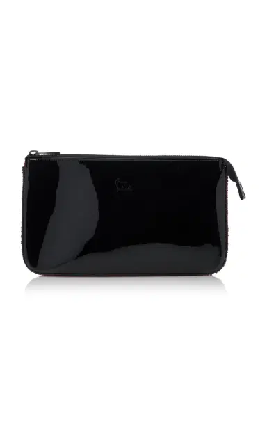 Christian Louboutin Loubila Crystal-Embellished Patent Leather Clutch | Thumbnail 4 Christian Louboutin Loubila Crystal-Embellished Patent Leather Clutch | Thumbnail 4
