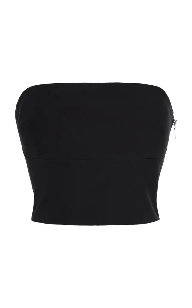Matteau Exclusive Strapless Cotton-Silk Top
