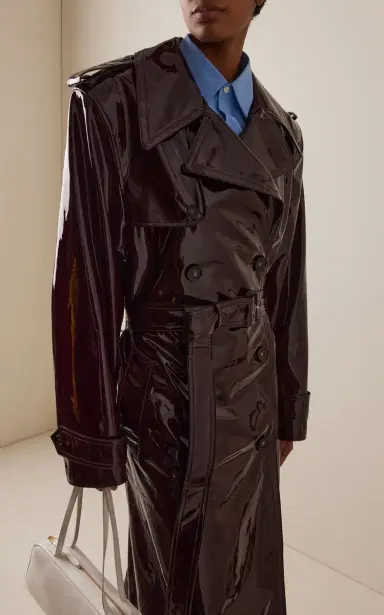 Stella McCartney Patent Vegan Leather Trench Coat | Thumbnail 3