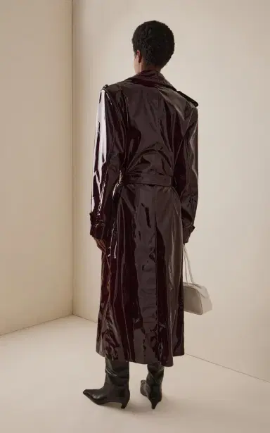 Stella McCartney Patent Vegan Leather Trench Coat | Thumbnail 4