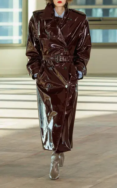Stella McCartney Patent Vegan Leather Trench Coat | Thumbnail 5