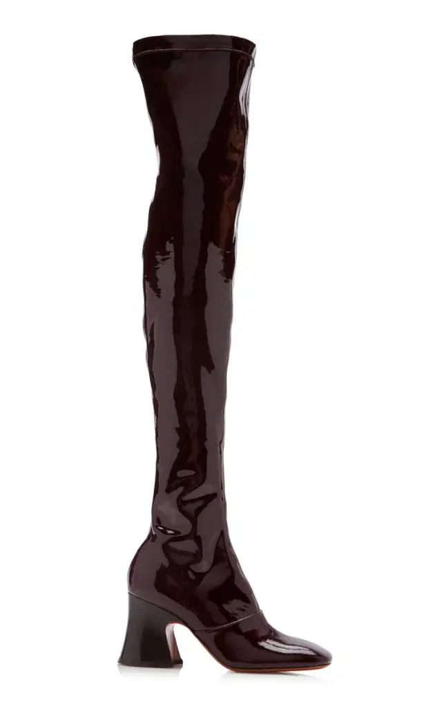 Janis Patent Leather Over-The-Knee Boots