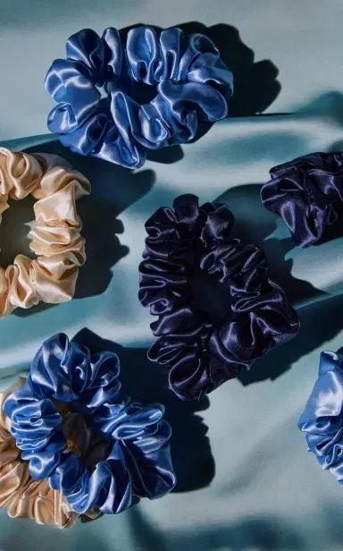 Slip Set-of-Three Large Silk Scrunchies | Thumbnail 3 Slip Set-of-Three Large Silk Scrunchies | Thumbnail 3