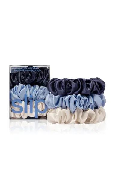 Slip Set-of-Three Large Silk Scrunchies | Thumbnail 5 Slip Set-of-Three Large Silk Scrunchies | Thumbnail 5