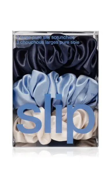 Slip Set-of-Three Large Silk Scrunchies | Thumbnail 6 Slip Set-of-Three Large Silk Scrunchies | Thumbnail 6
