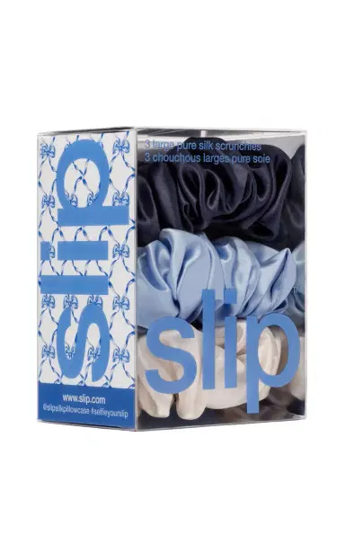 Slip Set-of-Three Large Silk Scrunchies | Thumbnail 7 Slip Set-of-Three Large Silk Scrunchies | Thumbnail 7