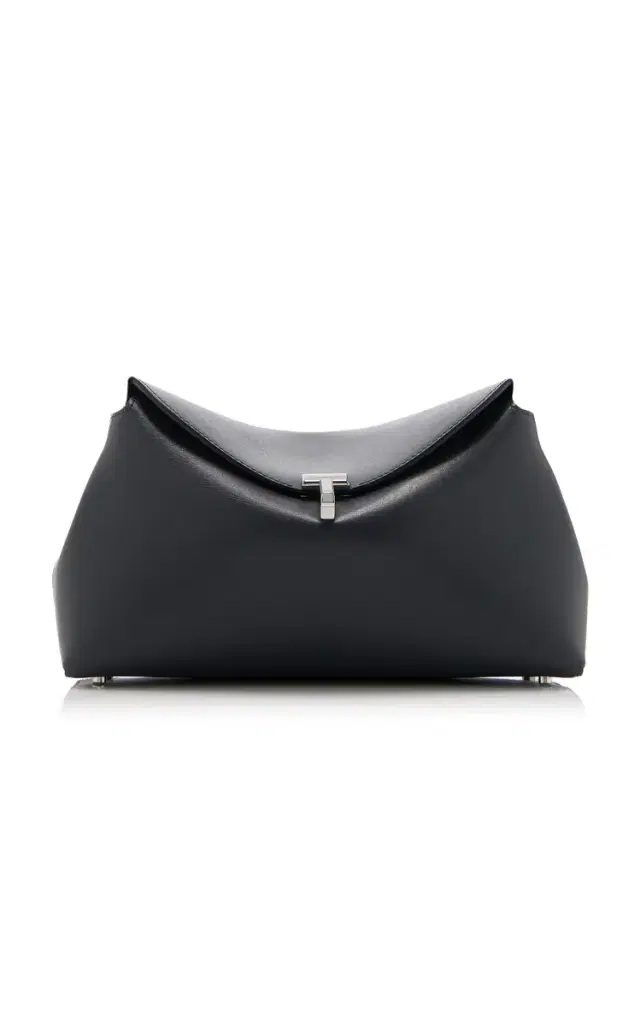 Toteme T-Lock Leather Clutch