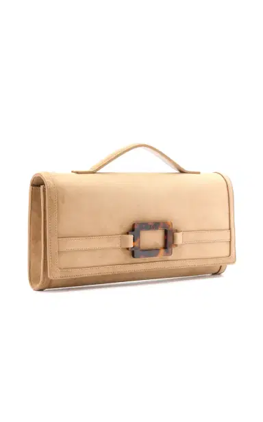 Roger Vivier Belle Vivier Suede Clutch | Thumbnail 3 Roger Vivier Belle Vivier Suede Clutch | Thumbnail 3