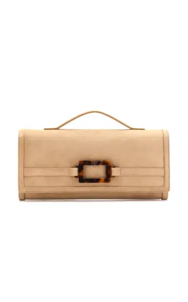 Roger Vivier Belle Vivier Suede Clutch | Thumbnail 1 Roger Vivier Belle Vivier Suede Clutch | Thumbnail 1