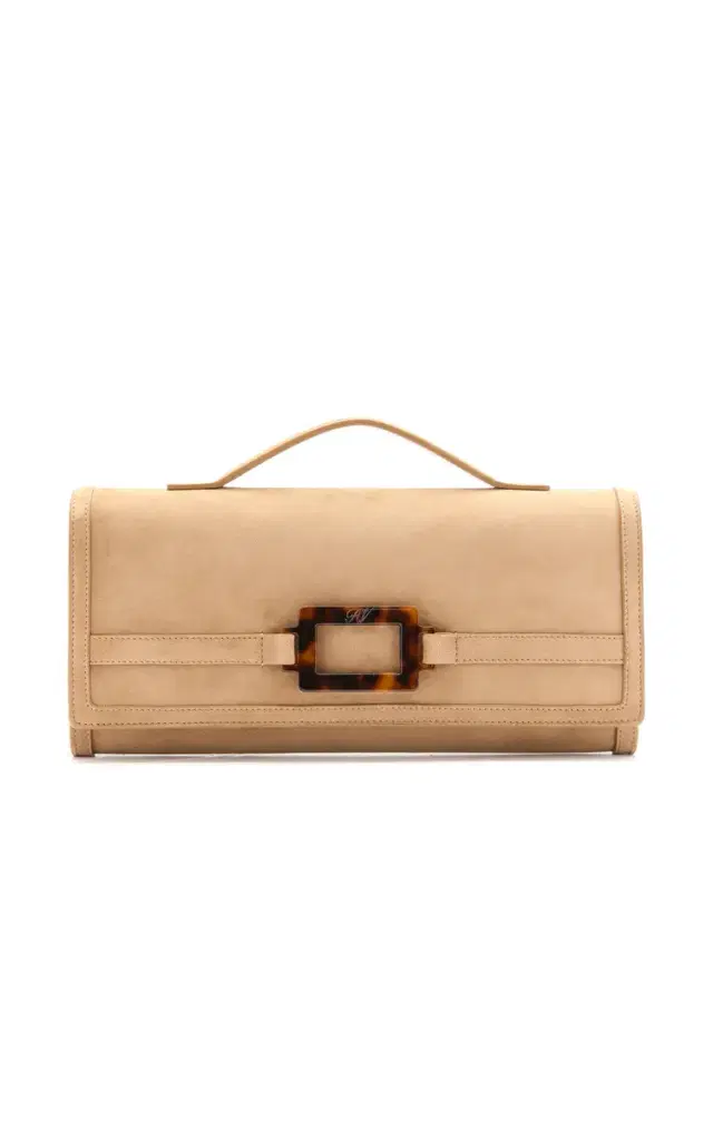 Roger Vivier Belle Vivier Suede Clutch