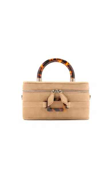 Roger Vivier Belle Vivier Suede Mini Vanity Bag | Thumbnail 1 Roger Vivier Belle Vivier Suede Mini Vanity Bag | Thumbnail 1