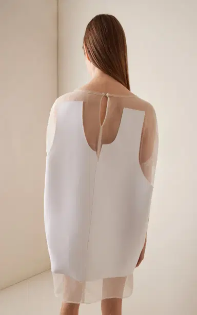 Khaite Winona Paneled Crepe Mini Dress | Thumbnail 4