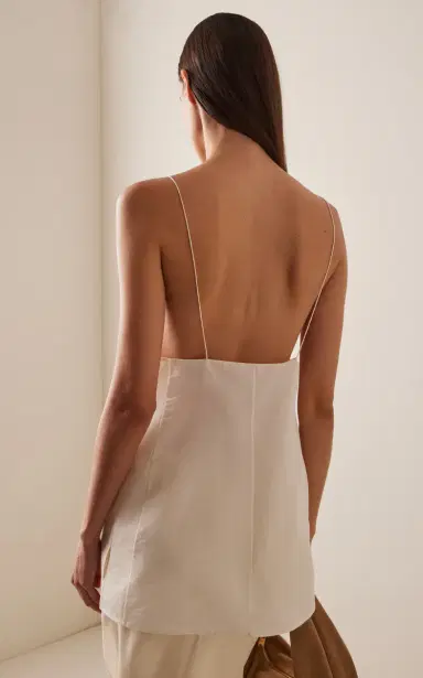 Khaite Talsie Silk-Cotton Organza Tank Top | Thumbnail 4