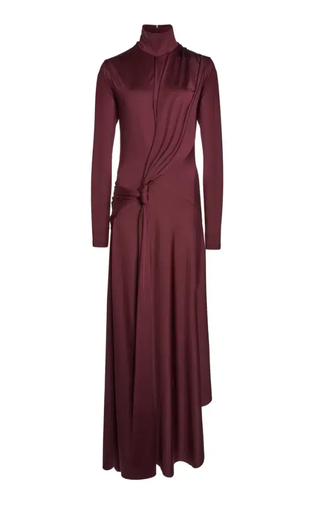 Twist-Detailed Jersey Maxi Dress