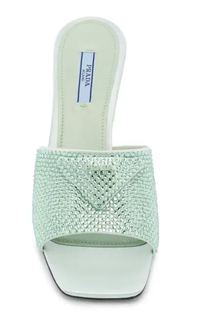 Prada Crystal-Covered Satin Sandals | Thumbnail 4 Prada Crystal-Covered Satin Sandals | Thumbnail 4