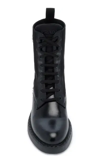 Prada Re-Nylon and Leather Combat Boots | Thumbnail 3