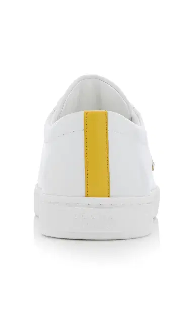 Prada Logo-Detailed Leather Low-Top Sneakers | Thumbnail 4 Prada Logo-Detailed Leather Low-Top Sneakers | Thumbnail 4