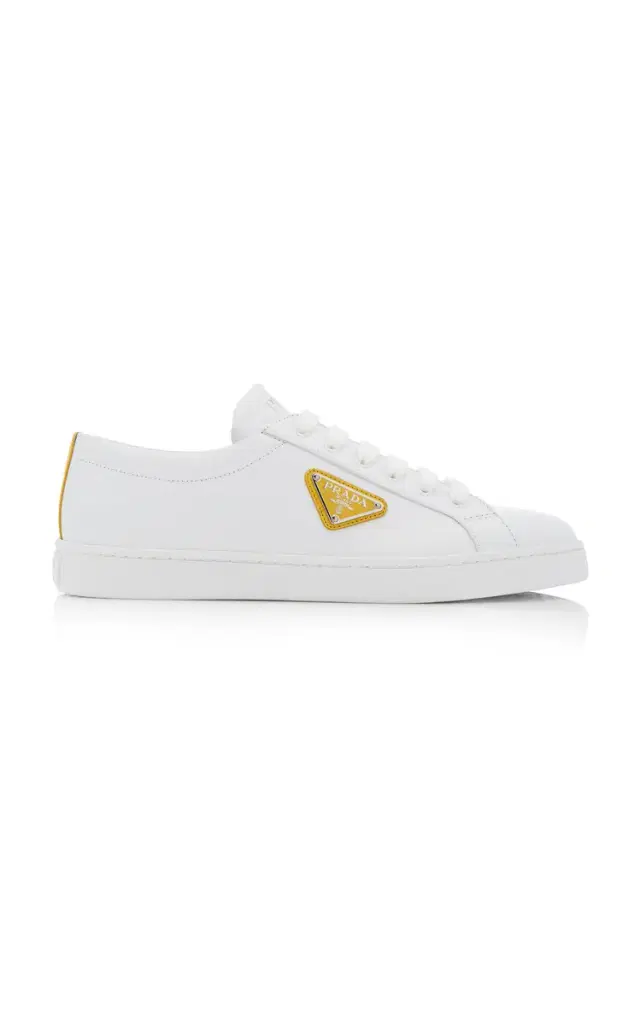 Prada Logo-Detailed Leather Low-Top Sneakers