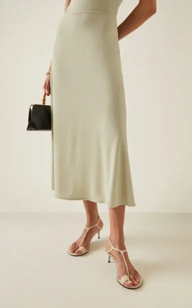 Jil Sander Compact-Knit Jersey Midi Skirt | Thumbnail 3