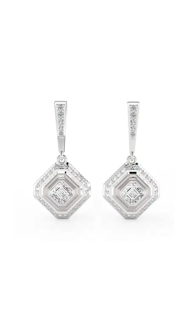 Deco Centennial Luminaire Diamond Drop Earrings