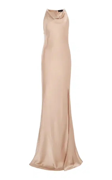 LAPOINTE Satin Halter Gown | Thumbnail 1