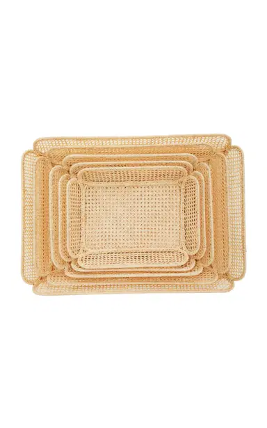 Moda Domus Set-of-Five Wicker Nesting Baskets - Neutral | Thumbnail 1