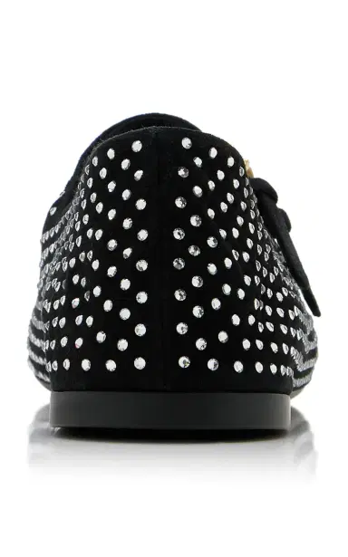 Prada Crystal-Embellished Suede Ballet Flats | Thumbnail 6