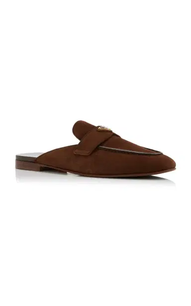 Prada Suede Loafer Mules | Thumbnail 4 Prada Suede Loafer Mules | Thumbnail 4