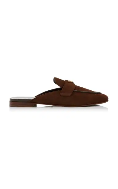 Prada Suede Loafer Mules | Thumbnail 6 Prada Suede Loafer Mules | Thumbnail 6
