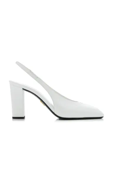 Prada Leather Slingback Pumps | Thumbnail 1