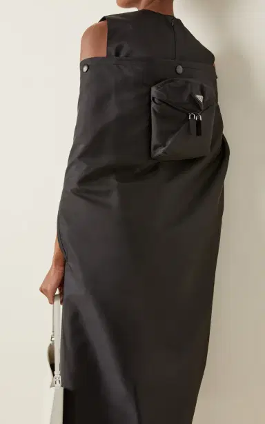 Prada Draped Gabardine Raincoat | Thumbnail 4 Prada Draped Gabardine Raincoat | Thumbnail 4