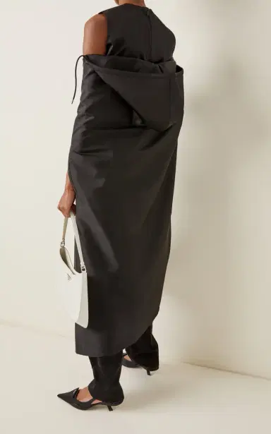 Prada Draped Gabardine Raincoat | Thumbnail 5 Prada Draped Gabardine Raincoat | Thumbnail 5