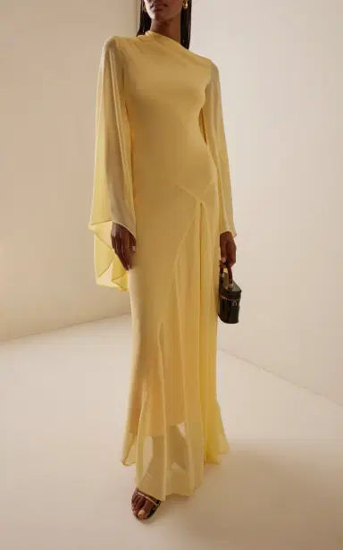 De La Vali Exclusive Hausos Chiffon Maxi Dress | Thumbnail 6