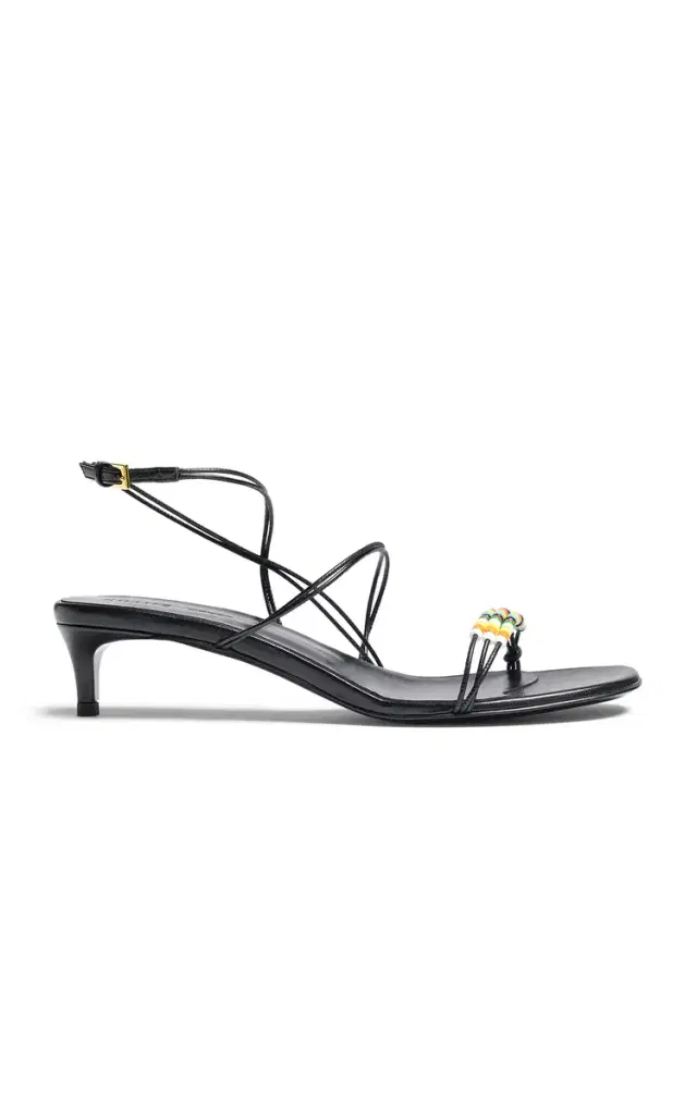 Loop Beaded Leather Sandals