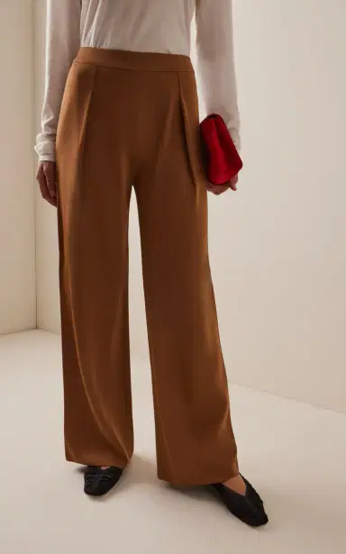 HIGH SPORT Gene Pleated Knit Wide-Leg Pants | Thumbnail 3