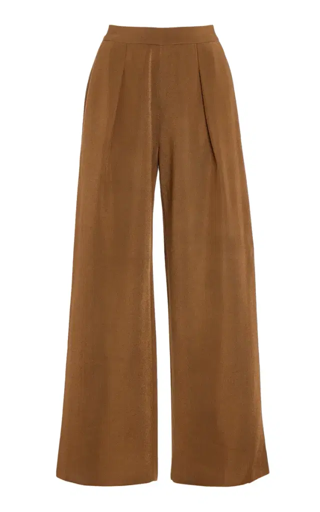 High Sport Gene Pleated Knit Wide-Leg Pants