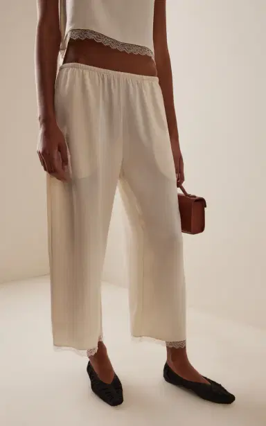 Leset Barb Cropped Lace Pants | Thumbnail 3